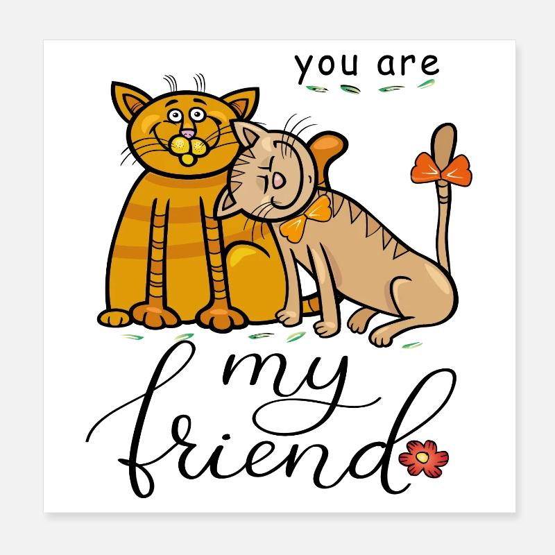 Tu es mon ami Poster 20 x 20 cm