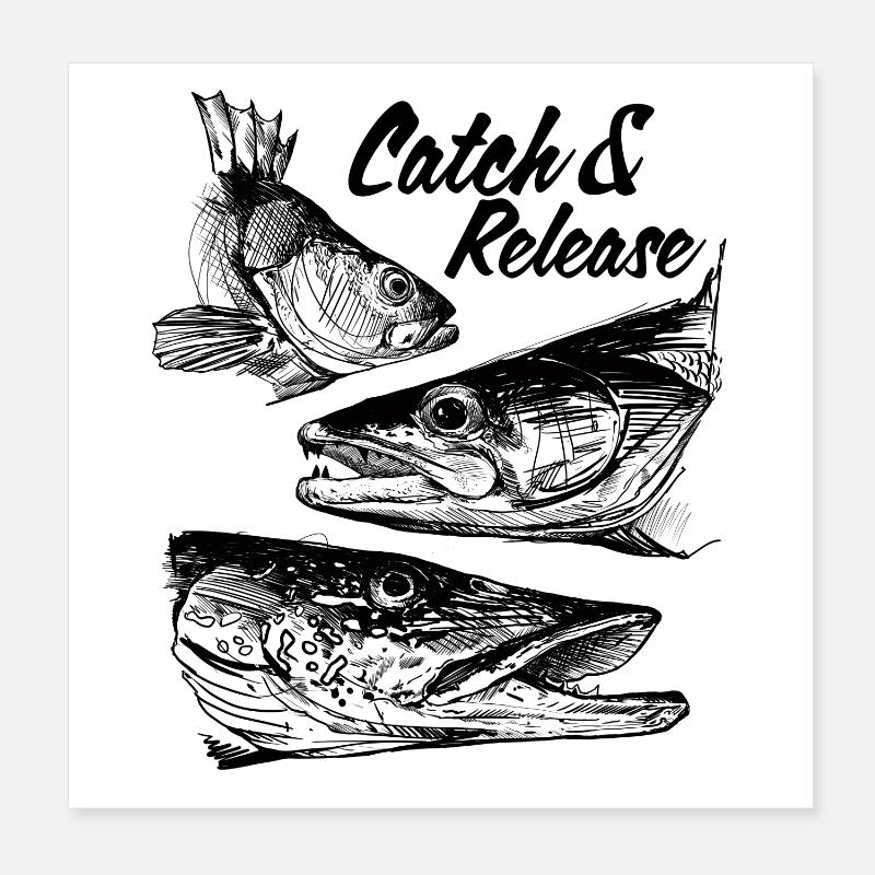 Catch & Release Poster 20x20 cm