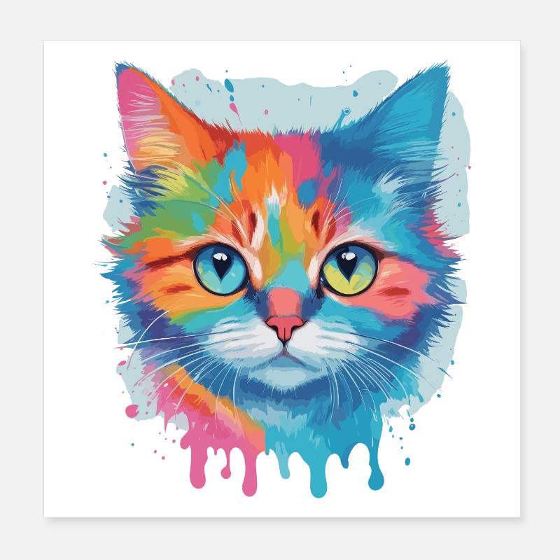 Chat mignon Poster 20 x 20 cm
