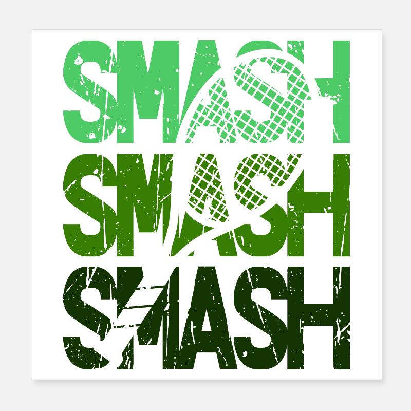 Sweat à capuche Tennis Smash Smash Ball Racket Design Poster 20 x 20 cm