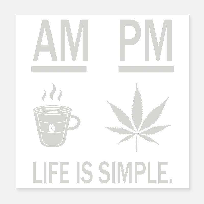 Coffee and weed Poster 8" x 8" (20x20 cm)