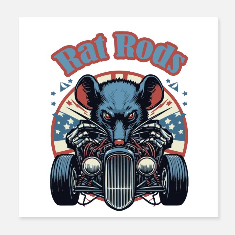 Ratsking Ratlook Shirt – Rustikaler Custom Style Poster 20x20 cm