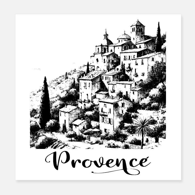 Provence Poster 20 x 20 cm