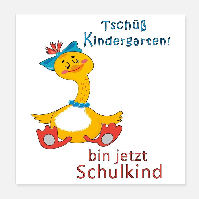 Tschüss Kindergarten Poster 20x20 cm