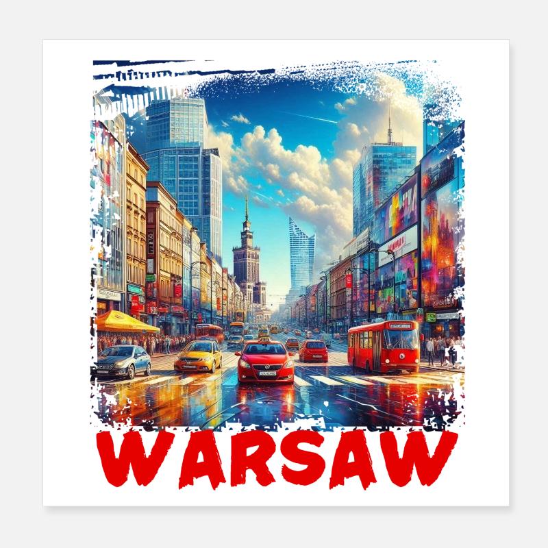 Varsovie Poster 20 x 20 cm