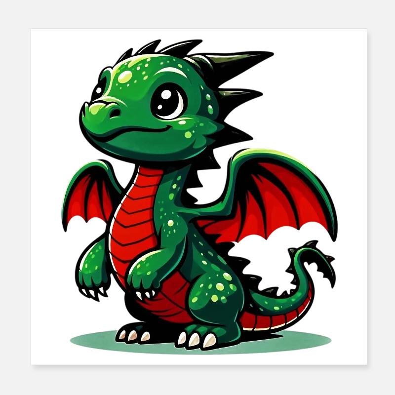 Dragon Poster 20 x 20 cm