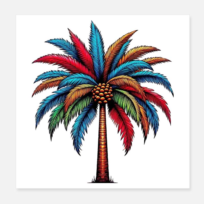 Palm tree Poster 8" x 8" (20x20 cm)