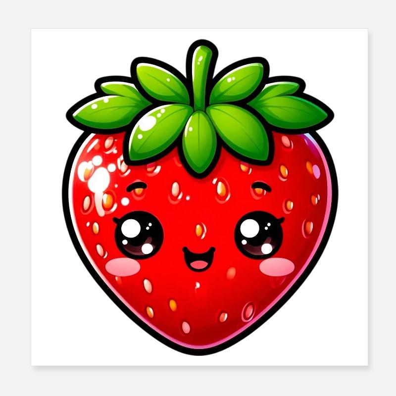 Erdbeeren Erdbeeren Poster 20x20 cm