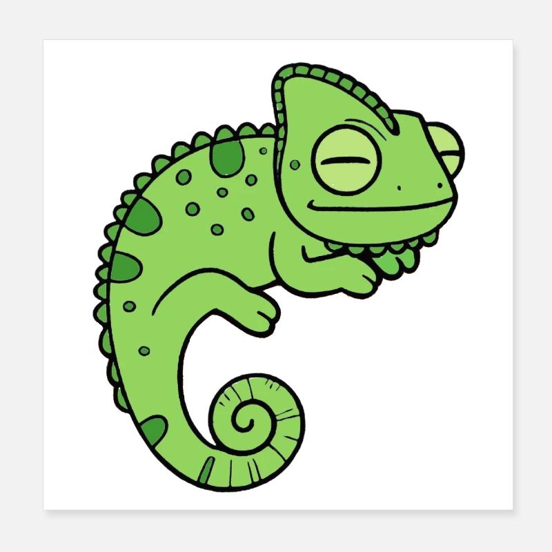 Chameleon Poster 8" x 8" (20x20 cm)