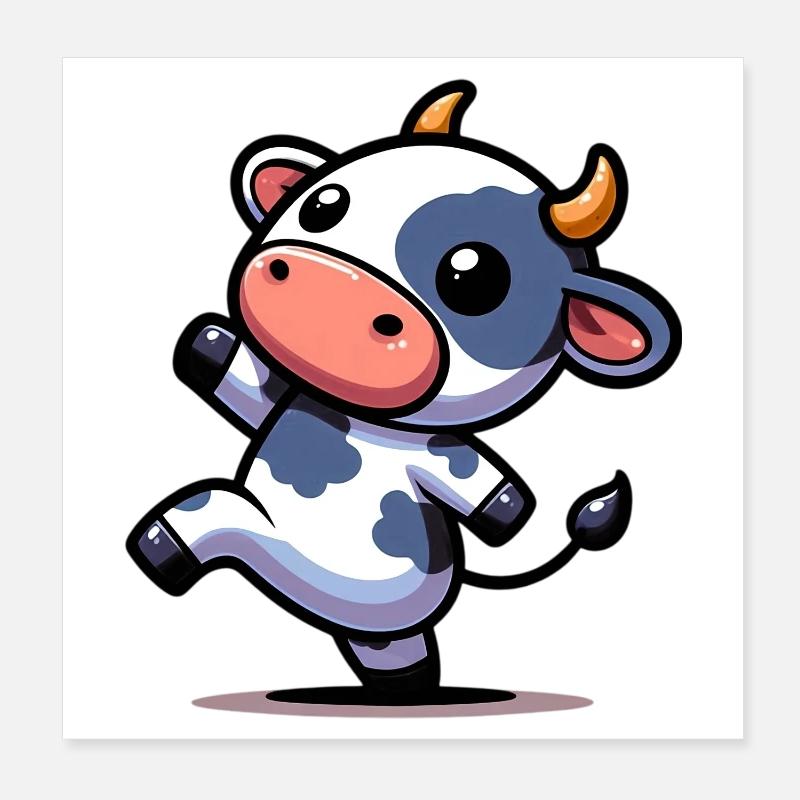 Vache Poster 20 x 20 cm