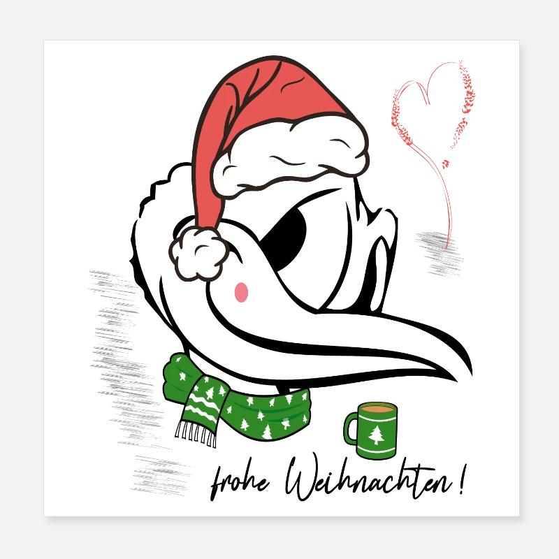 Frohe Weihnachten Poster 20x20 cm