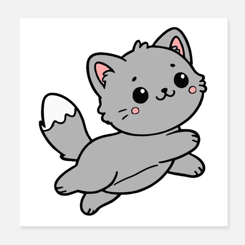 Katze Poster 20x20 cm