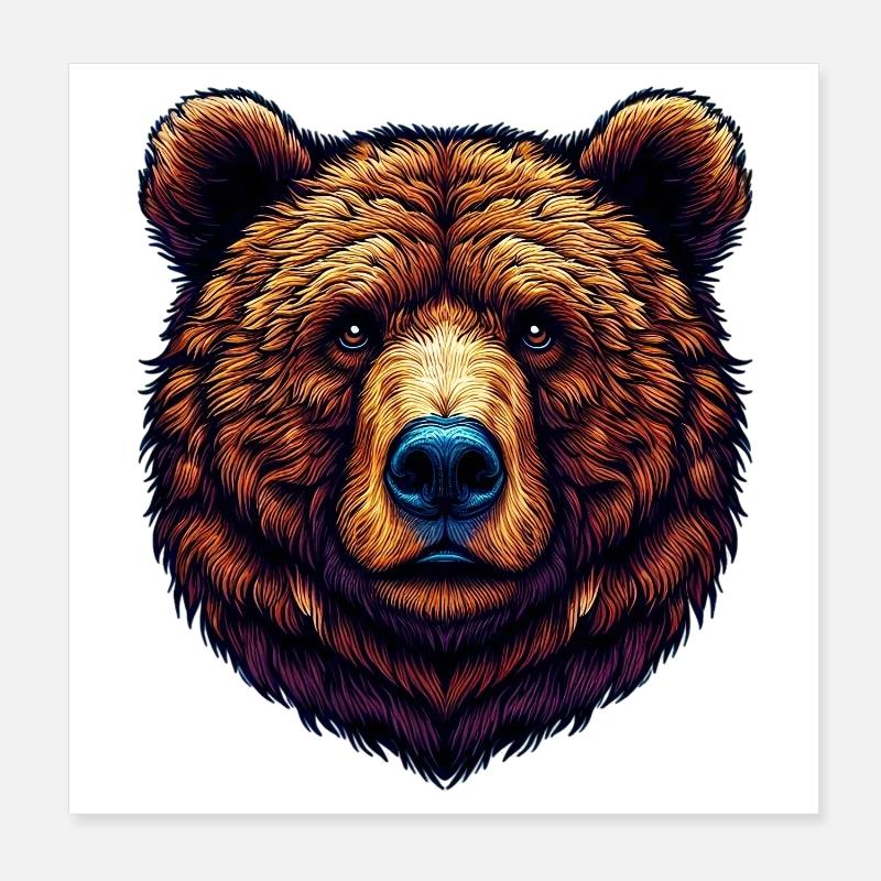 Bär Poster 20x20 cm