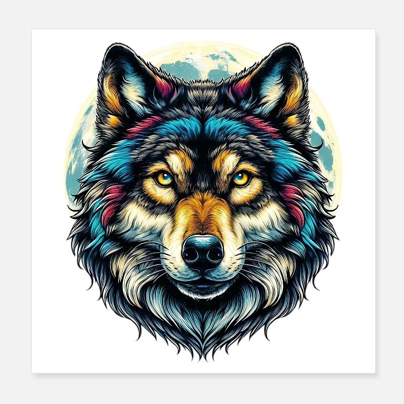 Loup Poster 20 x 20 cm