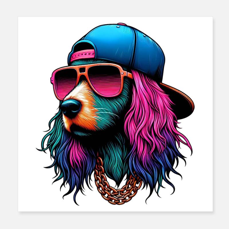 Dog Poster 8" x 8" (20x20 cm)