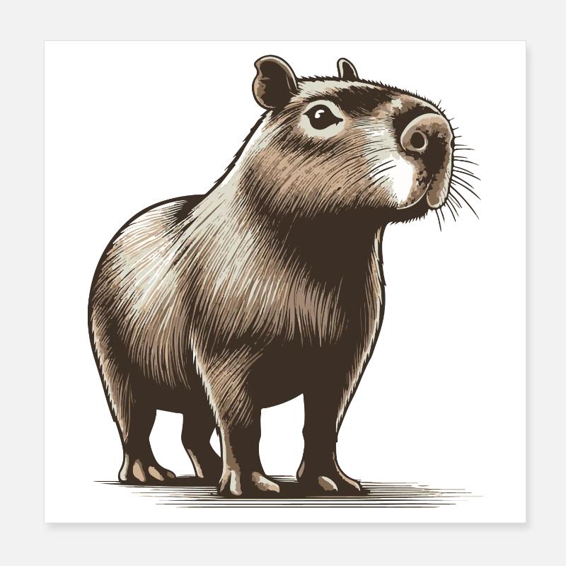 Capybara Poster 20x20 cm