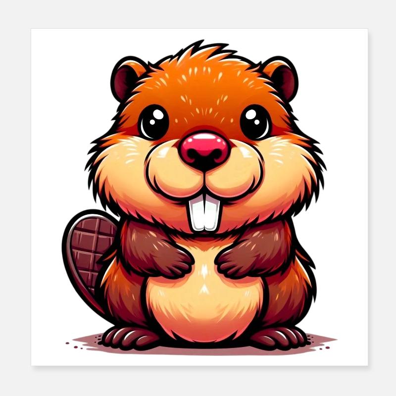 Castor Poster 20 x 20 cm