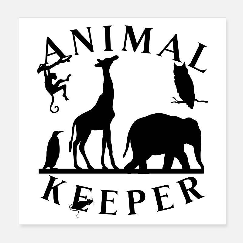 Lustiger Tierpfleger Spruch- Tierhalter Poster 20x20 cm