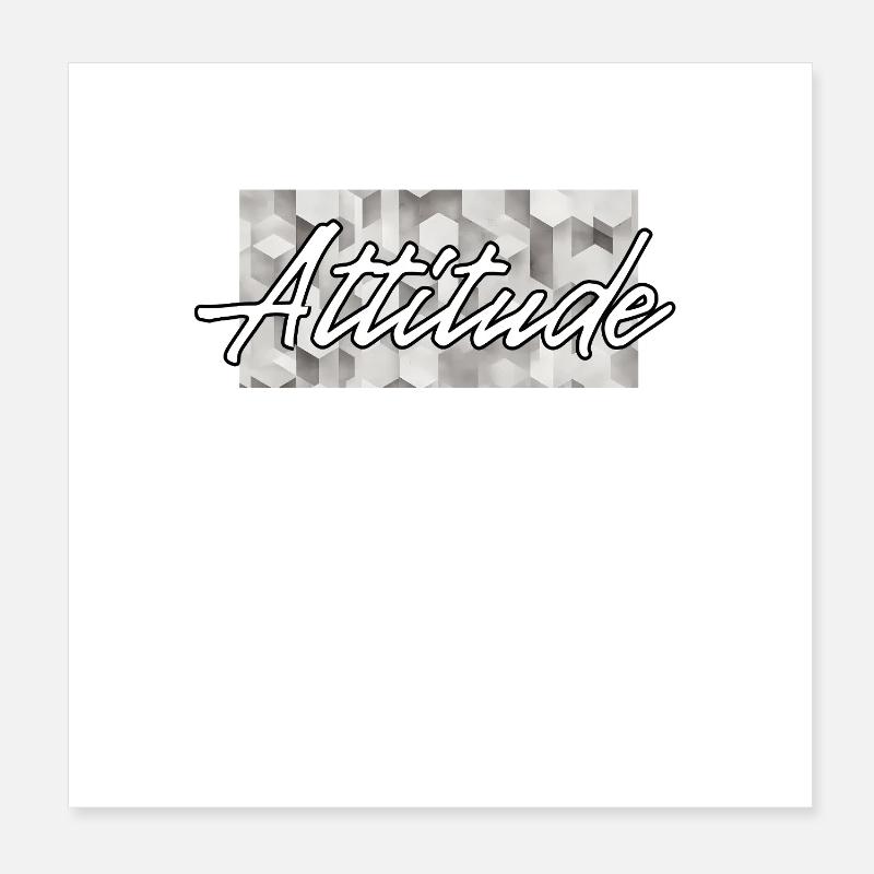 Attitude Geometric Logo Tee Poster 20 x 20 cm
