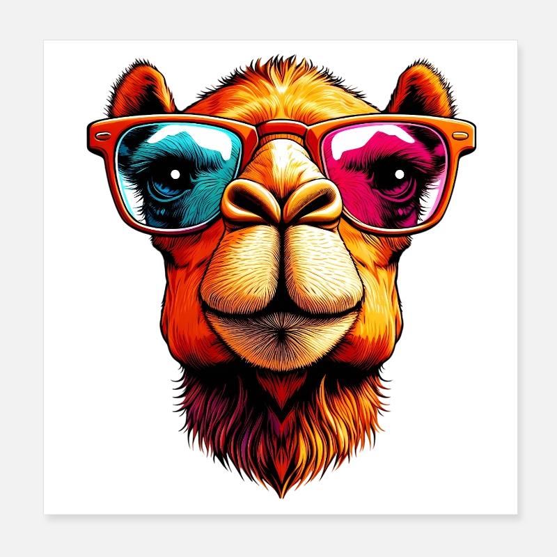 Chameau Poster 20 x 20 cm