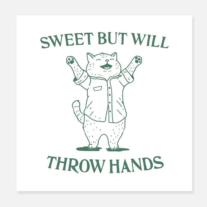 Throw Hands Poster 8" x 8" (20x20 cm)