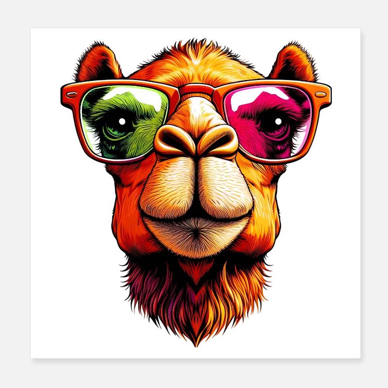 Chameau Poster 20 x 20 cm
