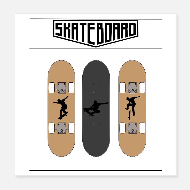 Skateboard Poster 20 x 20 cm