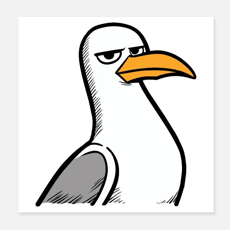 Seagull View Poster 8" x 8" (20x20 cm)