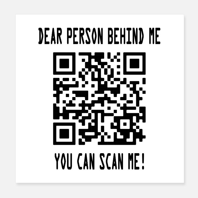 Scannez-moi le code QR pour vous motiver Poster 20 x 20 cm