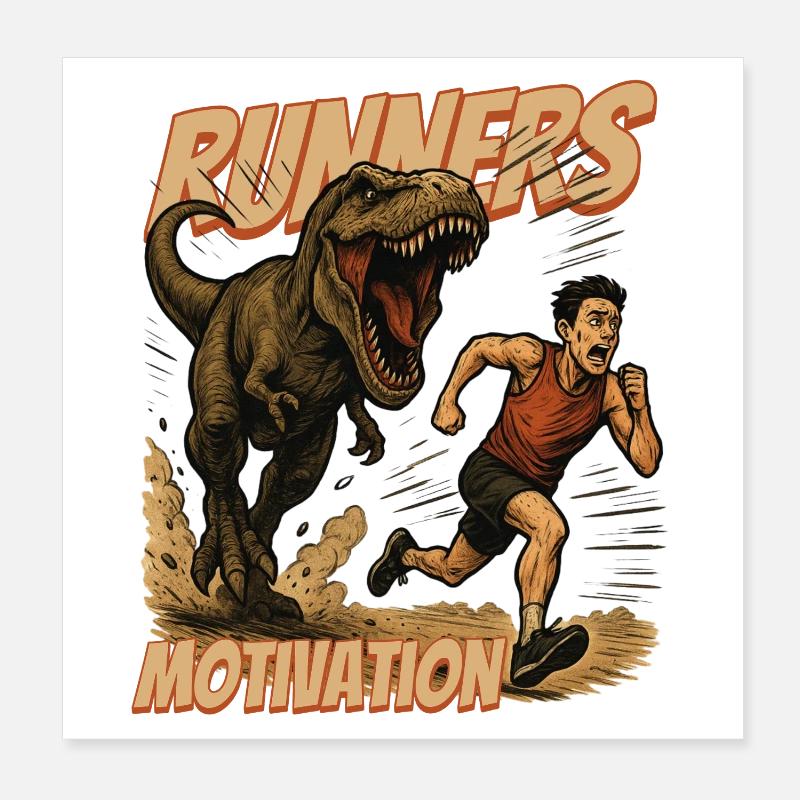 Alles eine Frage der "Runners" Motivation Poster 20x20 cm