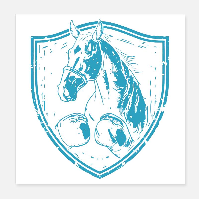 Pferd Boxer Poster 20x20 cm