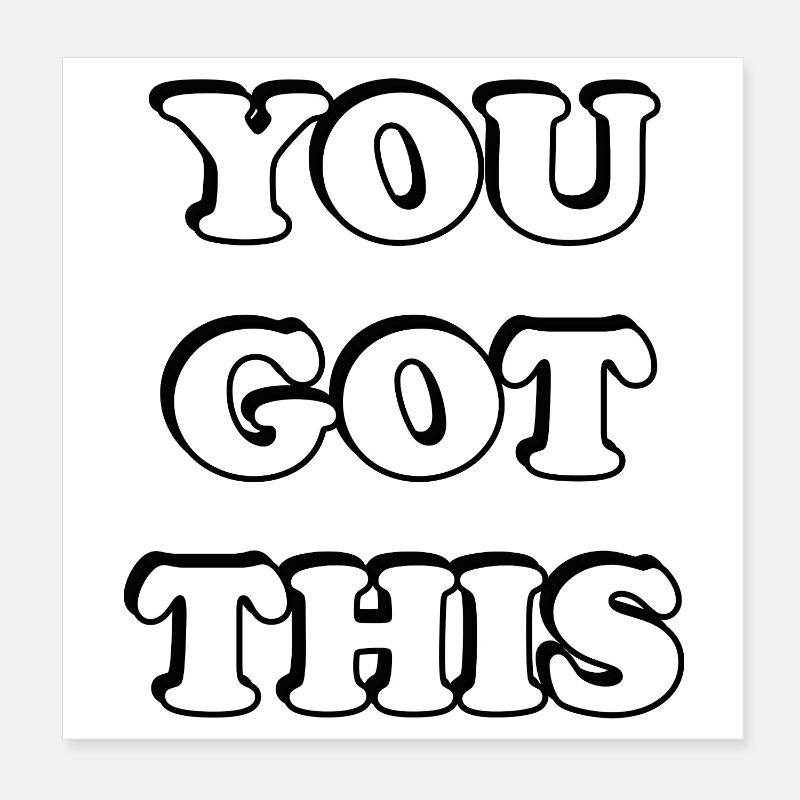 Vous avez cette typographie audacieuse Poster 20 x 20 cm