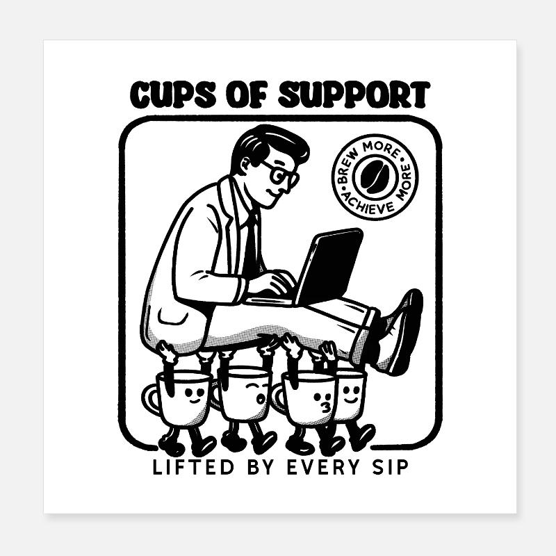 Becher der Unterstützung Poster 20x20 cm