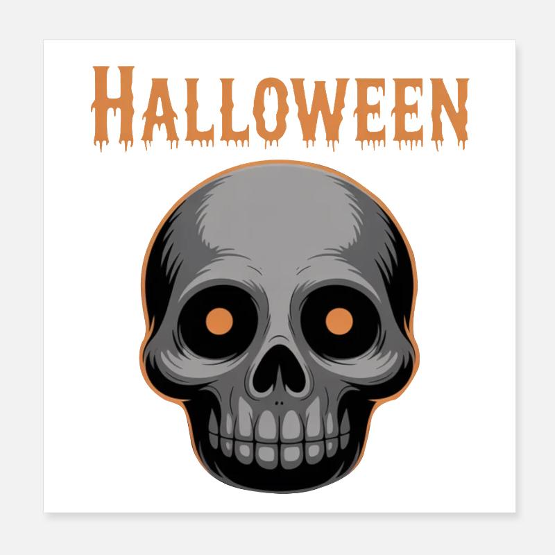 Graphique de crâne d’Halloween Poster 20 x 20 cm
