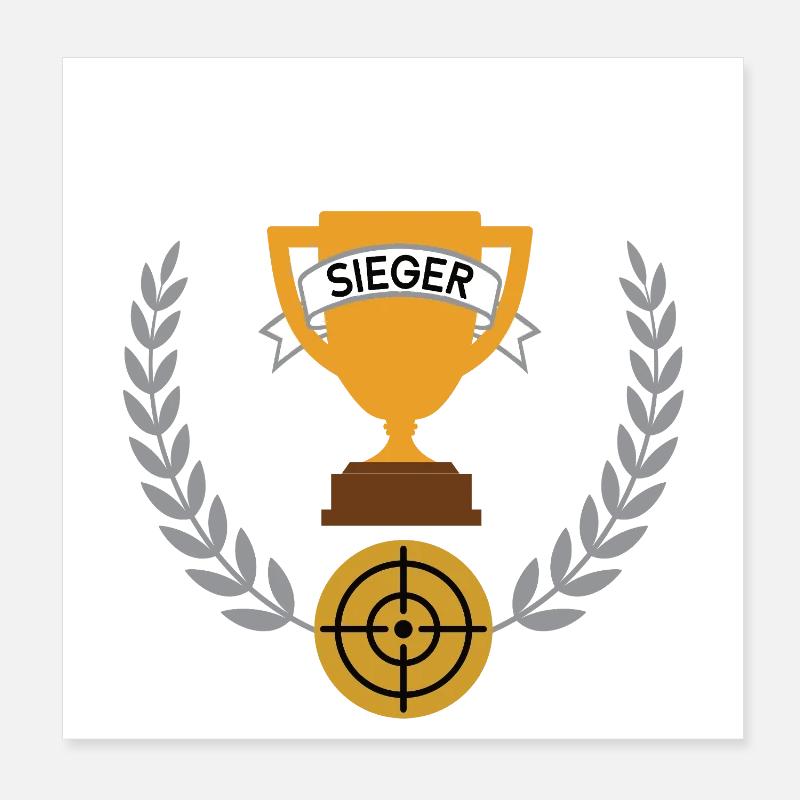 Airsoft Sieger Gewinner Turnier Meisterschaft Poster 20x20 cm