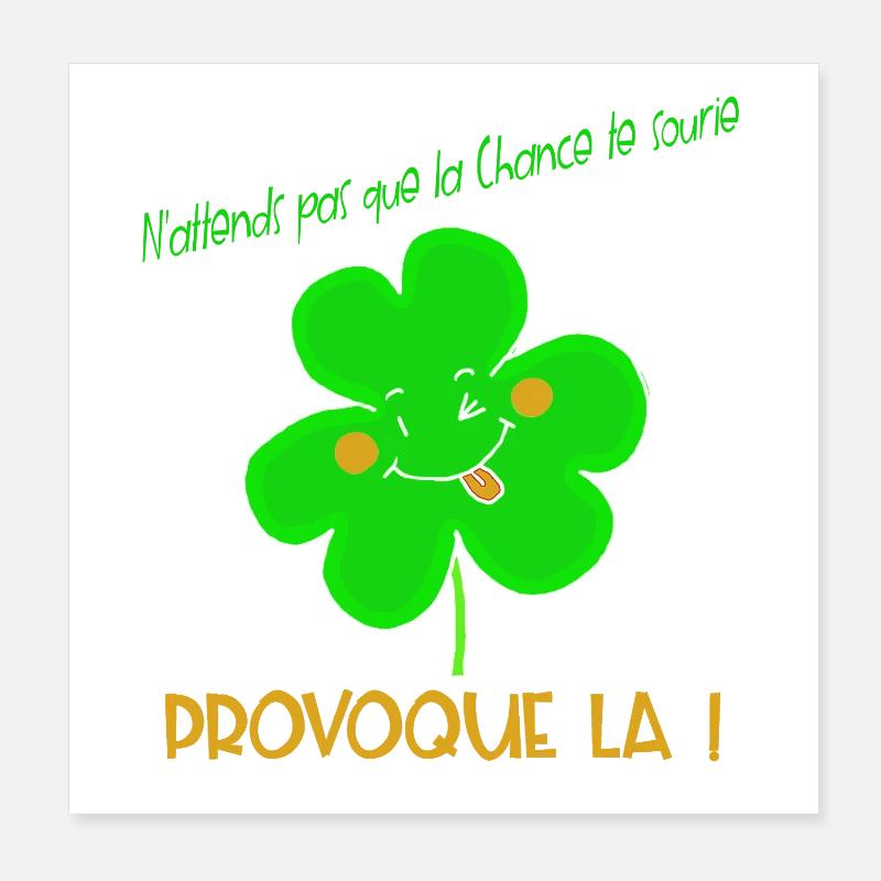Clover Causes Merry Luck Poster 8" x 8" (20x20 cm)
