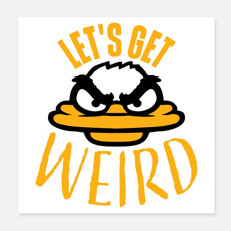 Obtenons Bizarre Crazy Duck Evil Insane Fun Poster 20 x 20 cm