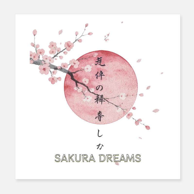 Sakura Dreams Moon Spell Poster 8" x 8" (20x20 cm)