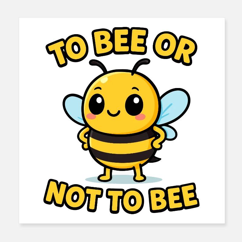 Bee or not bee Poster 8" x 8" (20x20 cm)