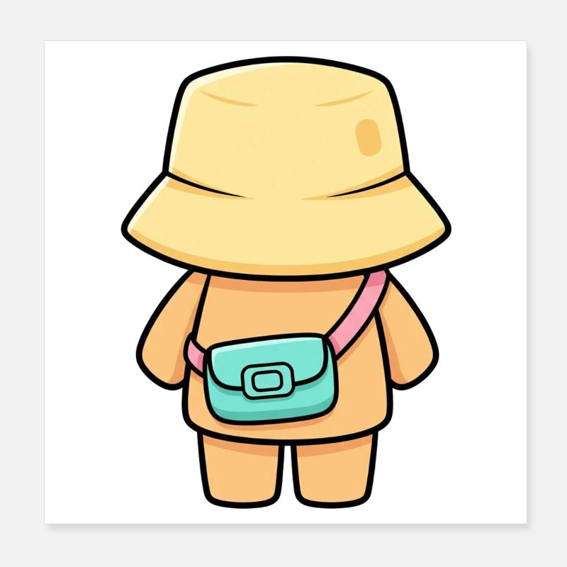 Cabane rêveur avec sac Poster 20 x 20 cm