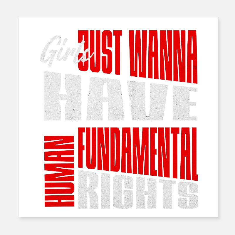 Frauenrechte Fundamental rights Layout Poster 20x20 cm