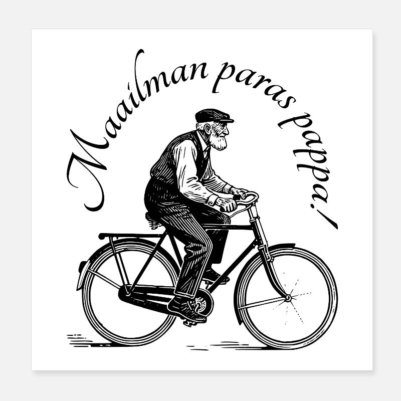 Der beste Opa der Welt – Opa – Opa – Radfahrer Poster 20x20 cm