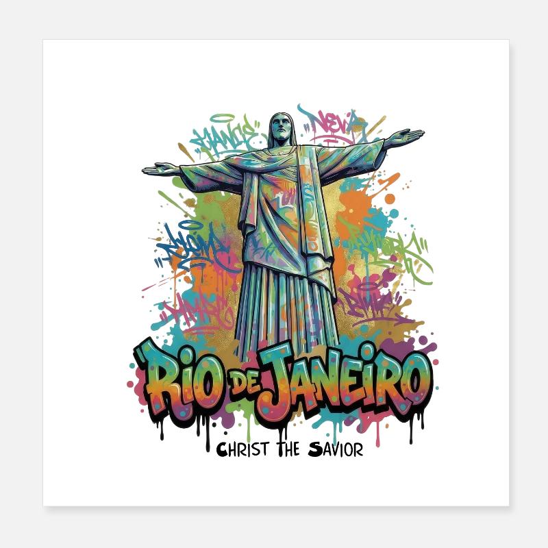Christ Rédempteur - Gardien de Rio Poster 20 x 20 cm