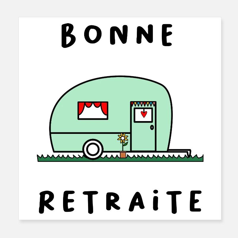JOYEUSE RETRAITE. RETRAITE. RETRAITEE. RETRAITE Poster 20 x 20 cm