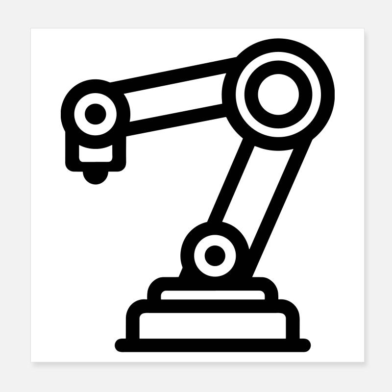 Roboterarm Poster 20x20 cm
