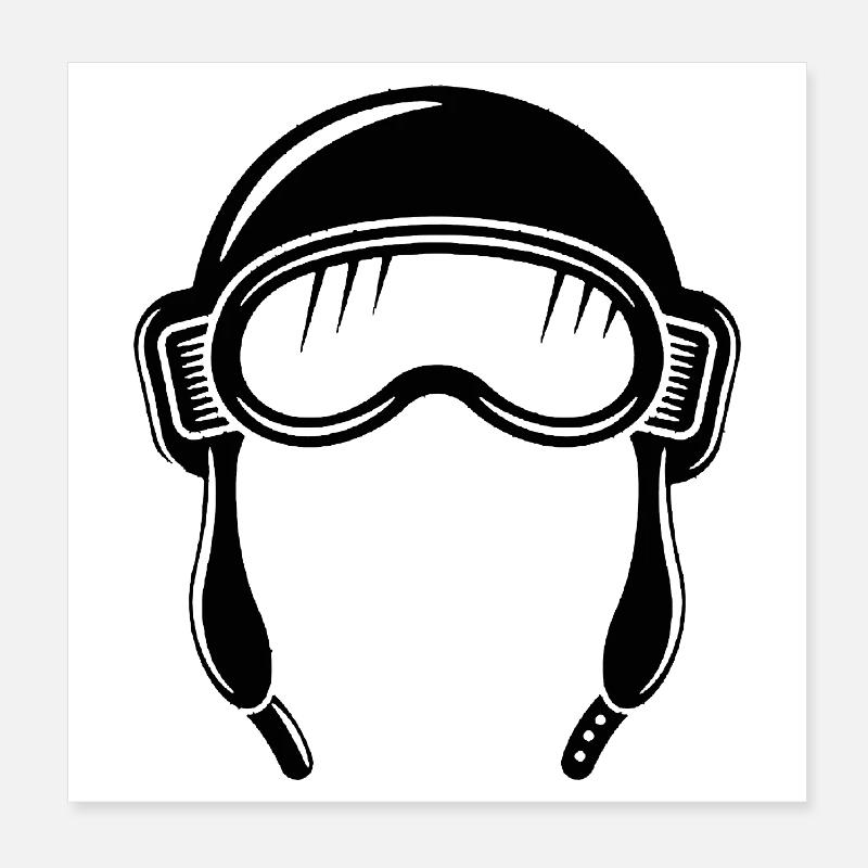 Cagoule d’aviateur Poster 20 x 20 cm