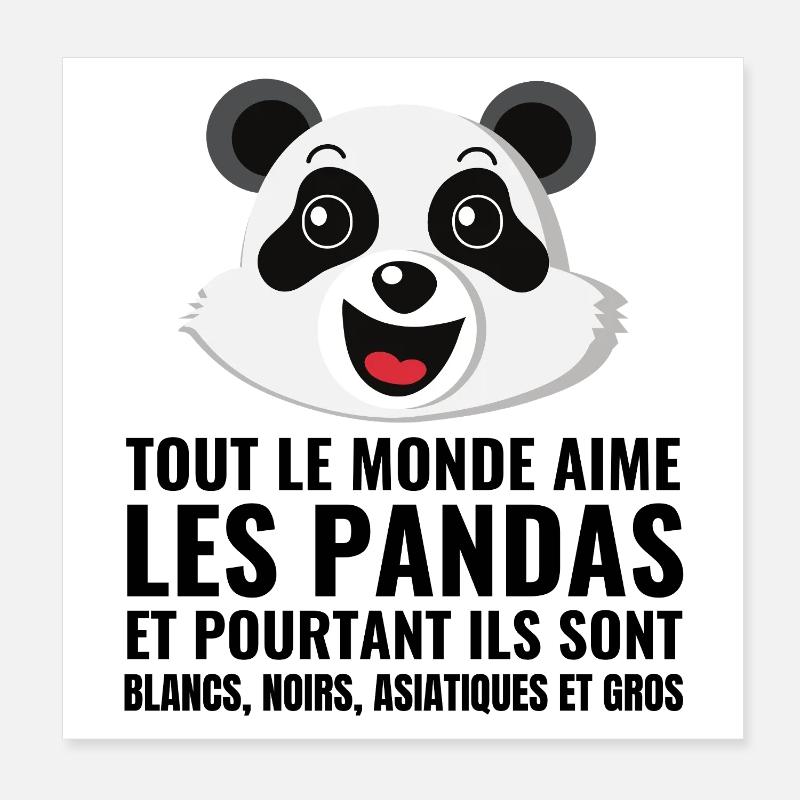 Panda, Vielfalt, Liebe Poster 20x20 cm