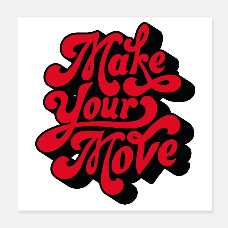Make Your Love Retro Script Poster 20x20 cm