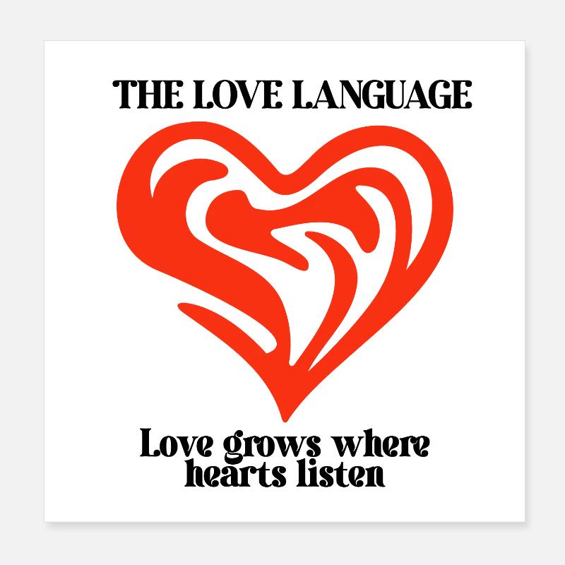 Abstraktes Rotes Herz Poster 20x20 cm