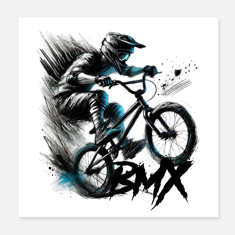 BMX Poster 20 x 20 cm